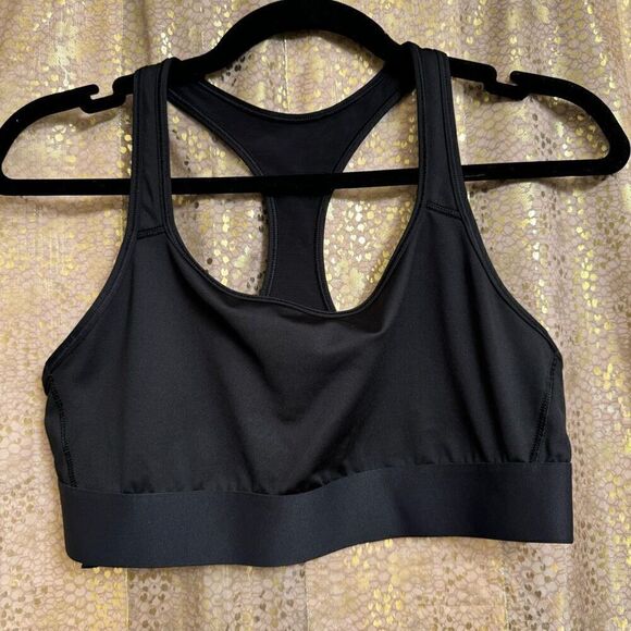 Victorias Secret Sport Black The Player Unlined Racerback Sports Bra Large - Picture 1 of 3